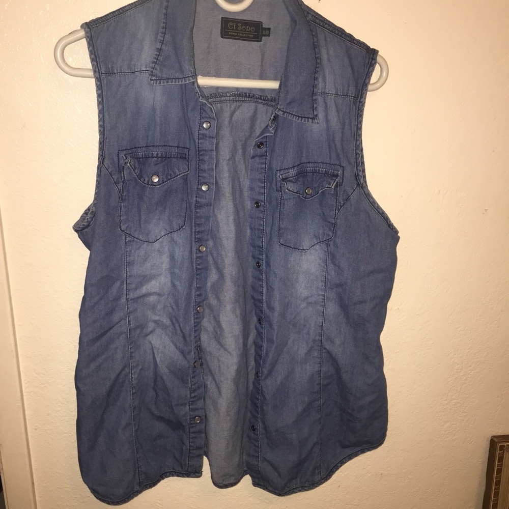 Lightweight denim vest